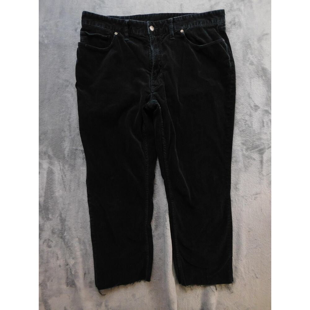 Polo Ralph Lauren Corduroy Jeans Mens 38x28 Black Straight Authentic Dungarees